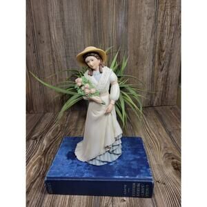 Vintage Homco 1468 Charlotte Rose Figurine, Victorian Lady Interior Decorating